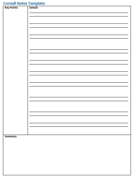 fllable cornell note