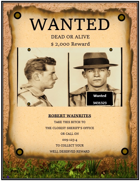 blank wanted poster printable