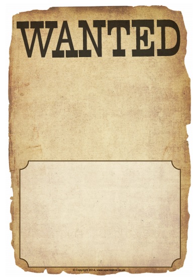 blank wanted poster writing frame template