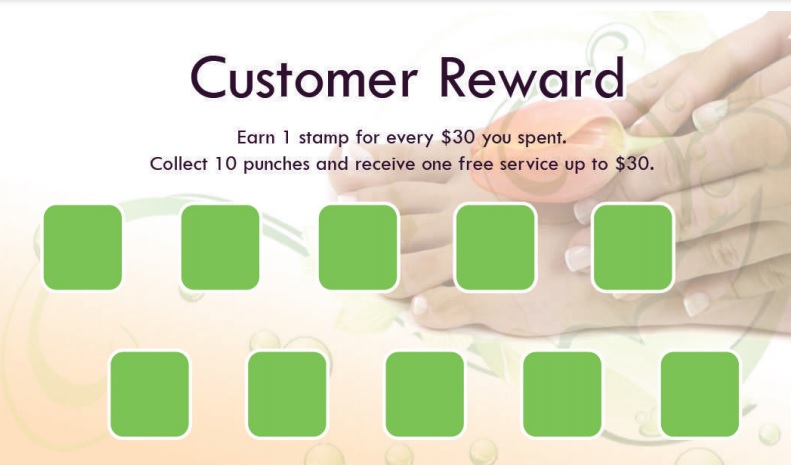 customer reward card template