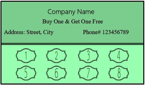 customizable punch card Template