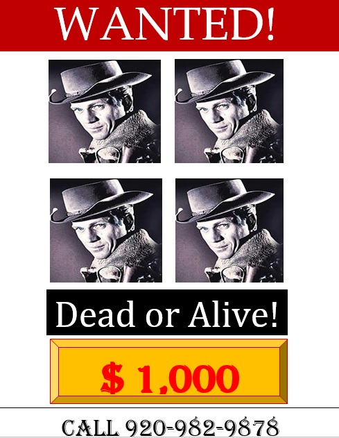 customizable wanted poster template