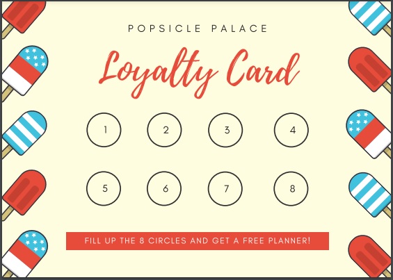 loyalty punch card template