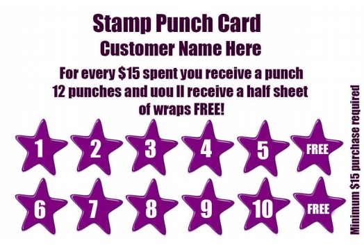 stamp punch card template