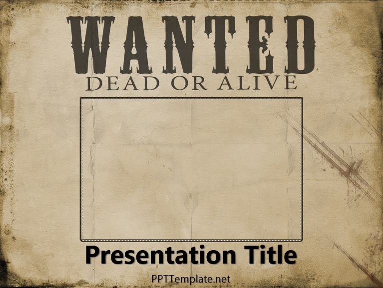 wanted poster template ppt