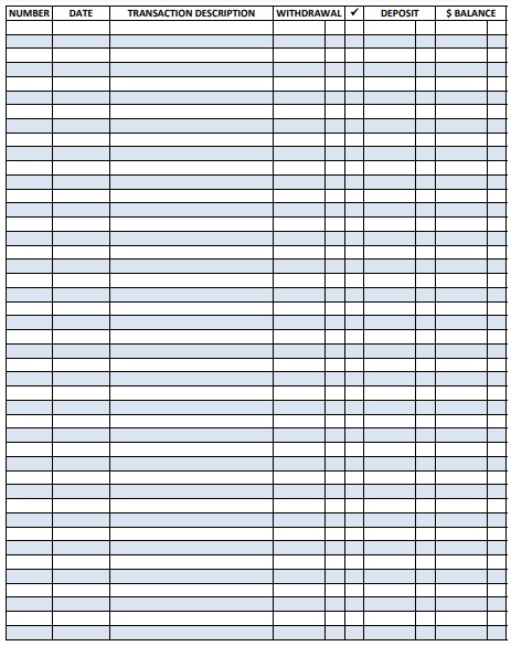 blank checkbook register template