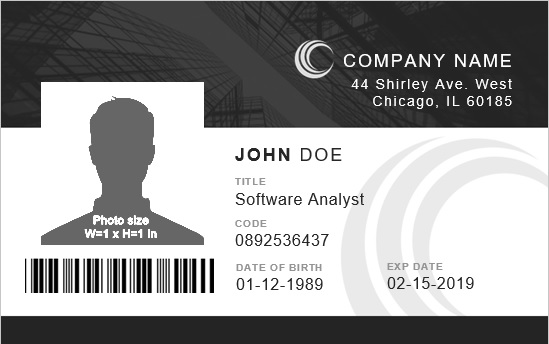 employee identification card template