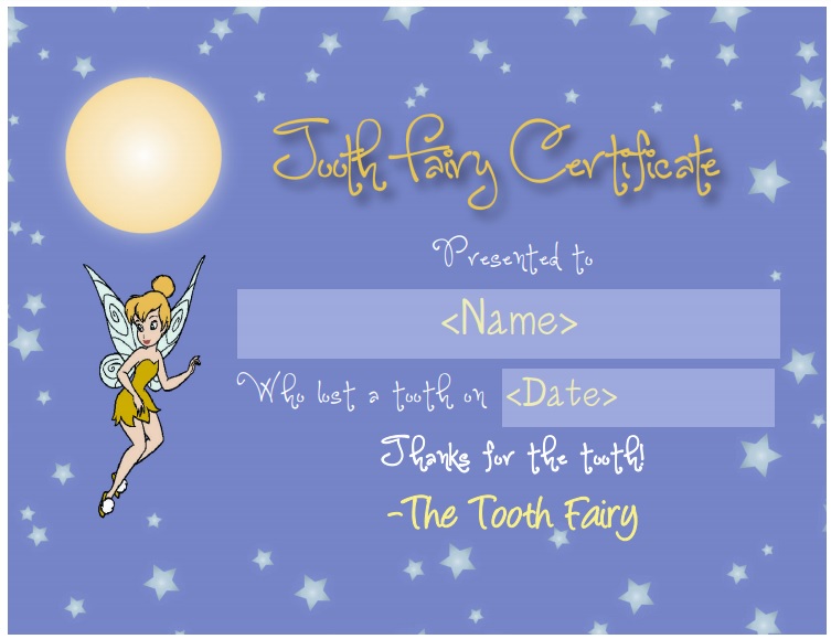 first tooth certificate printable
