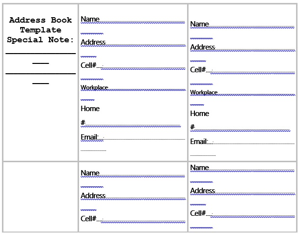 20+ Free Printable Address Book Templates [Excel+Word+PDF]