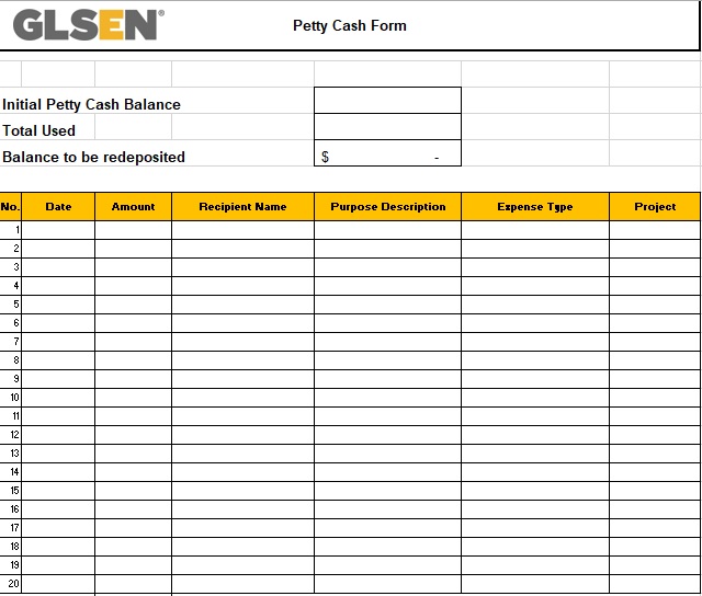 free petty cash log template excel