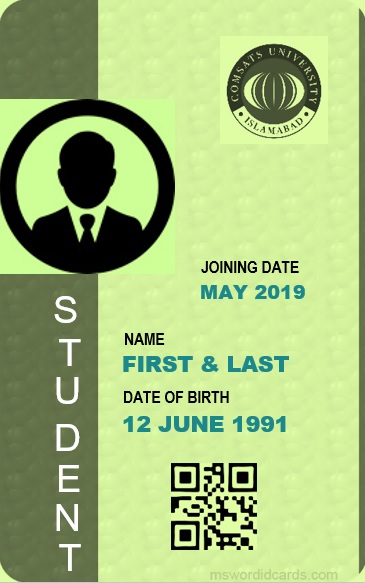 free student id card template 4