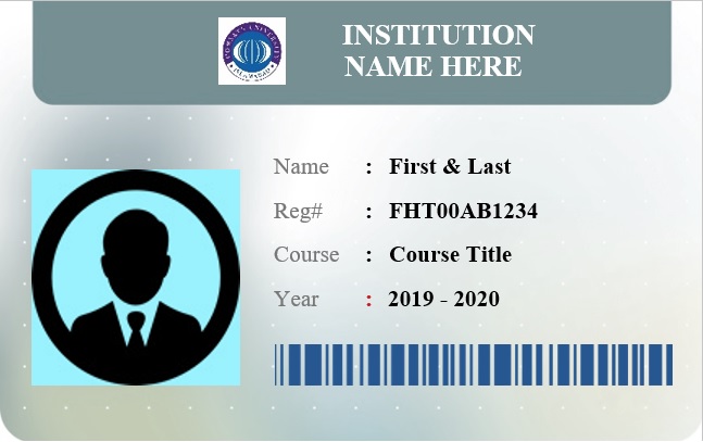free student id card template 5
