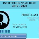 free student id card template 6
