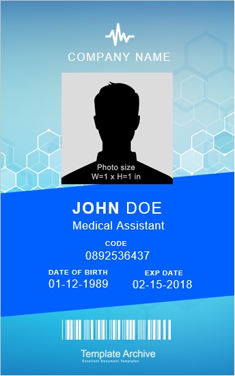 medical id card template