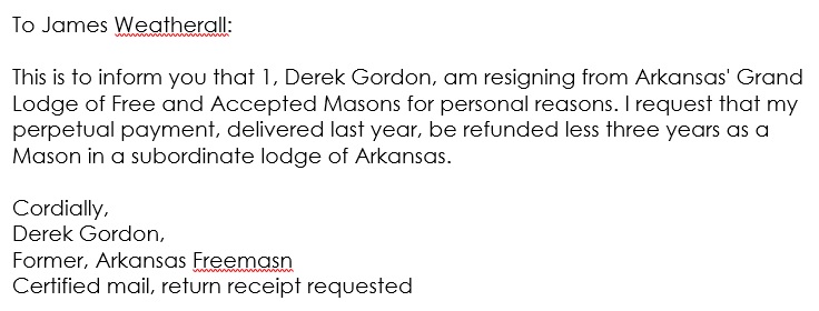 official resignation letter sample