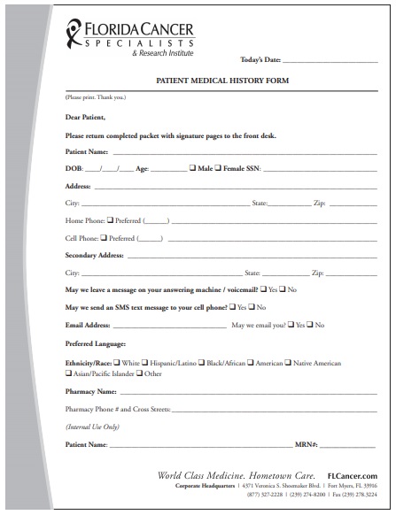 patient medical history form 1