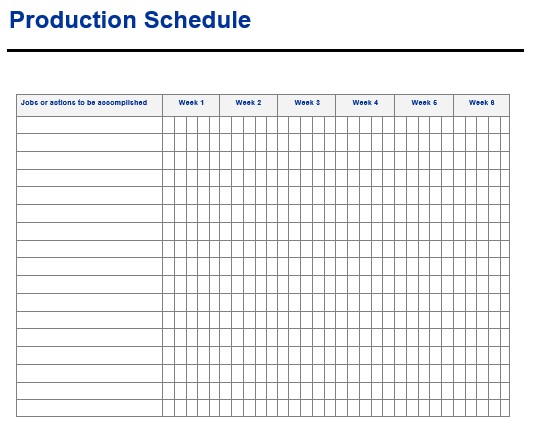 printable delivery schedule template