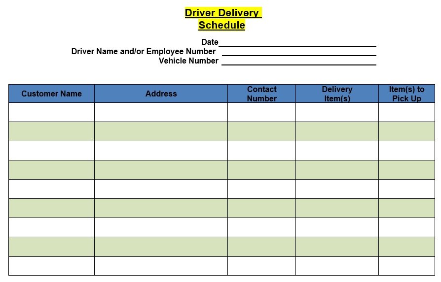 Food Truck Schedule Template