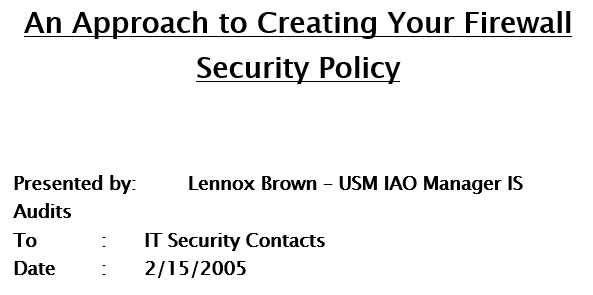 firewall security policy template