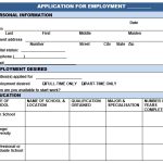 free employment application template 5