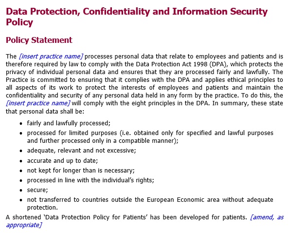 free information security policy template 10