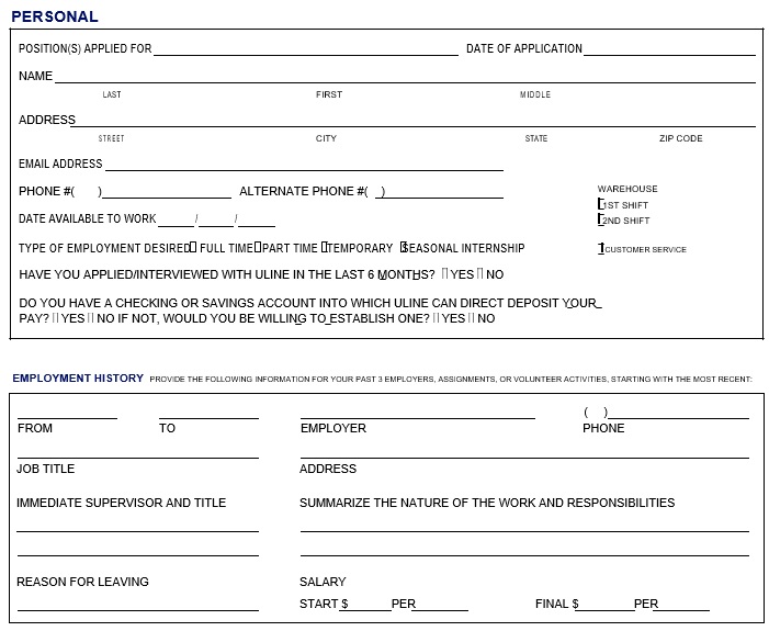 job fair application form