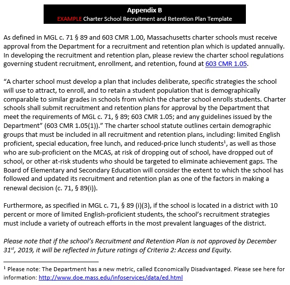charter school recruitment and retention plan template
