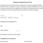 employee concern form template
