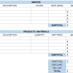 Printable Auto Repair Invoice Templates (Excel, Word)