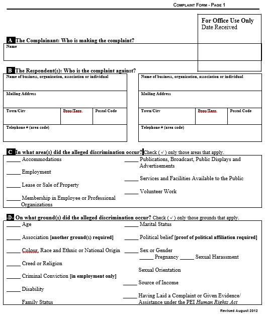 free employee complaint form 8