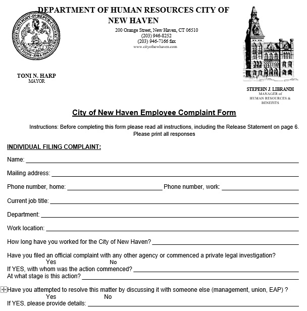 free employee complaint form 9