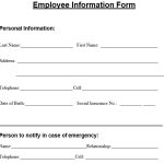 free employee information form 10