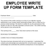 Free Printable Employee Write-Up Form [MS Word]