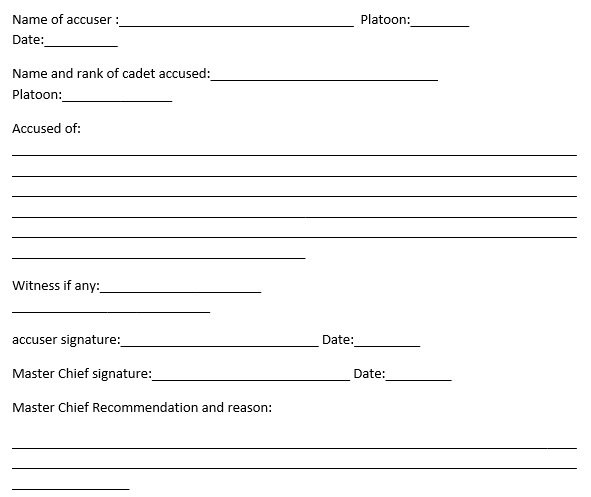 free employee write up form