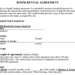 free room rental agreement template 9