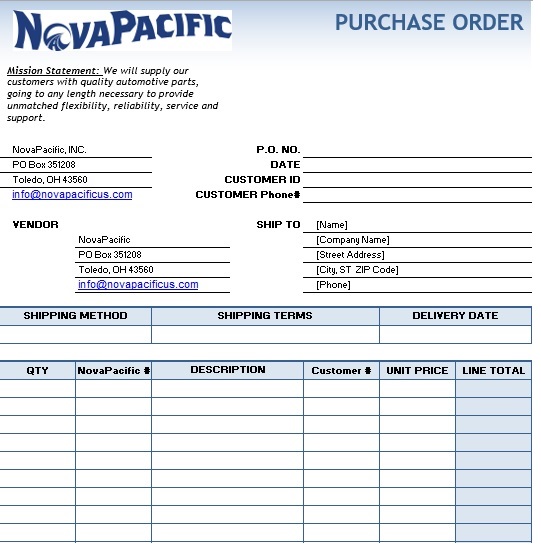 best purchase order spreadsheet