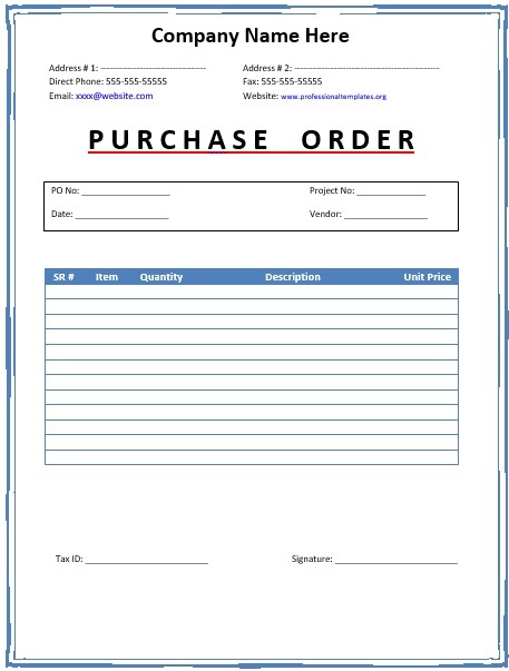 best purchase order template 8