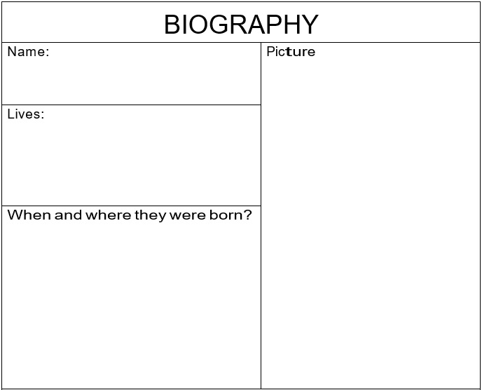 blank biography template