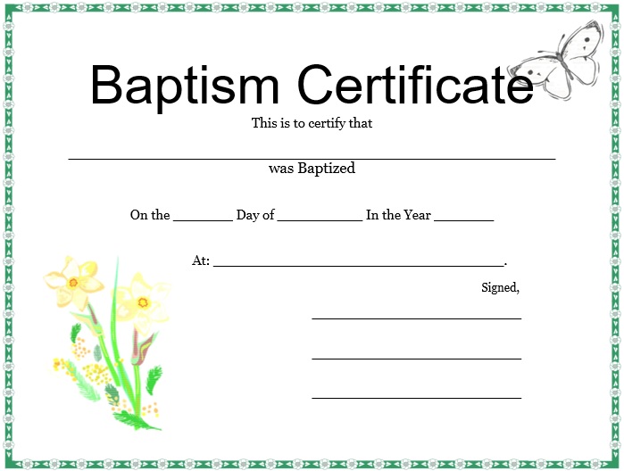 free baptism certificate template 1
