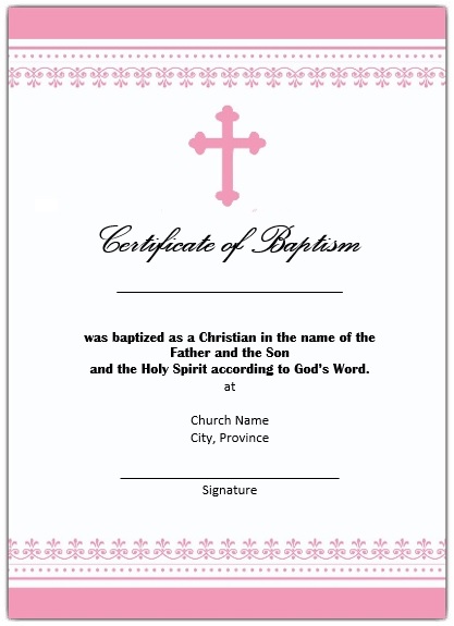 free baptism certificate template 12