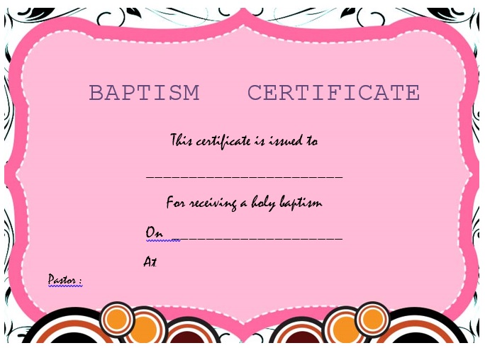 free baptism certificate template 14