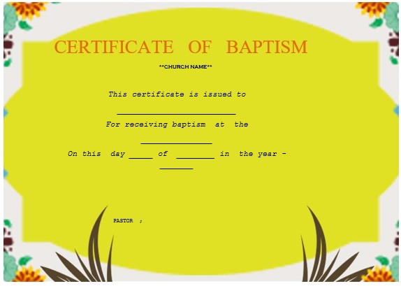 free baptism certificate template 16