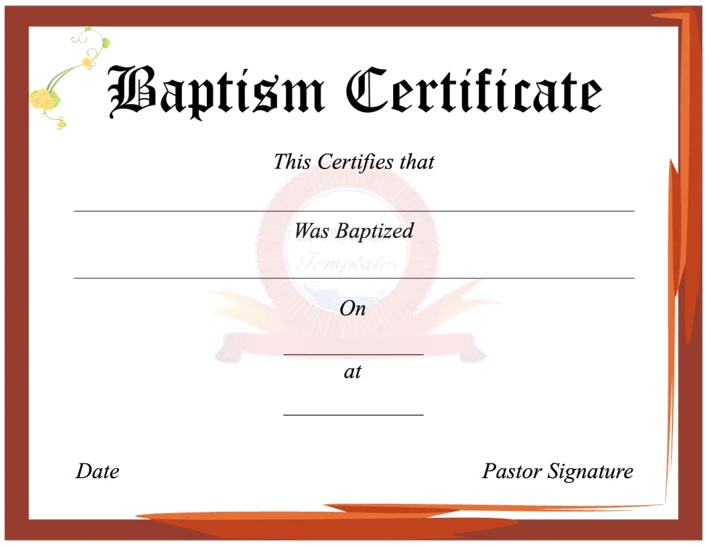 free baptism certificate template 4