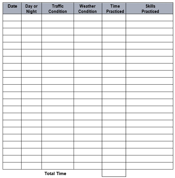 free driver log book template 1