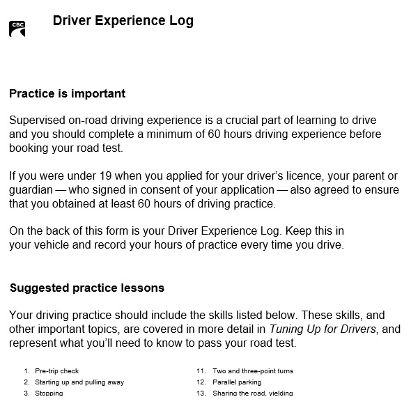 free driver log book template 7