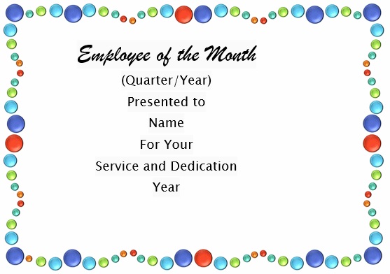free employee of the month certificate template 10