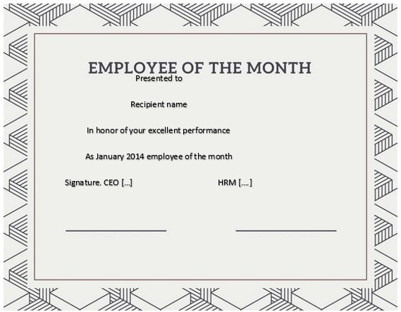 Free Employee of the Month Certificate Templates [Word, PowerPoint ...