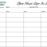 20+ Open House Sign in Sheet for Real Estate Agents