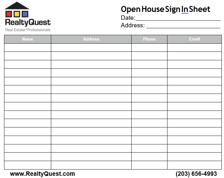 free open house sign in sheet 9