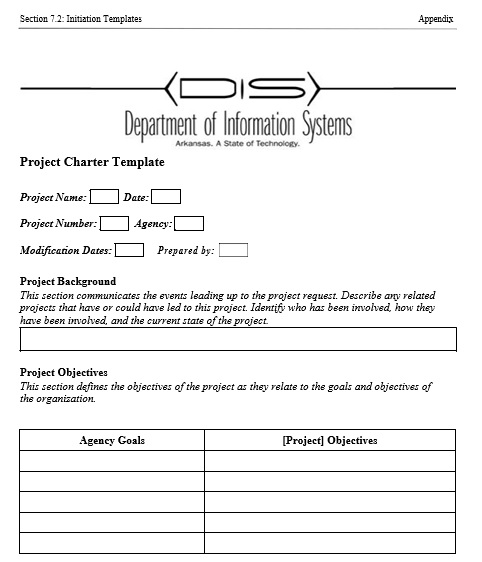 free project charter template